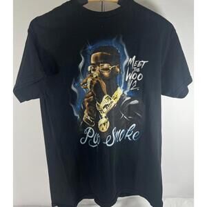 Pop Smoke‎ Meet The Woo Rap Tee Shirt Men’s Medium Official Short Sleeve Graphic